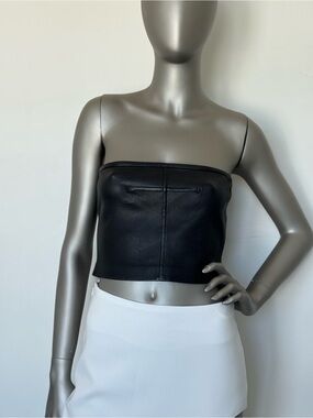 Alexander Wang Black Strapless Top